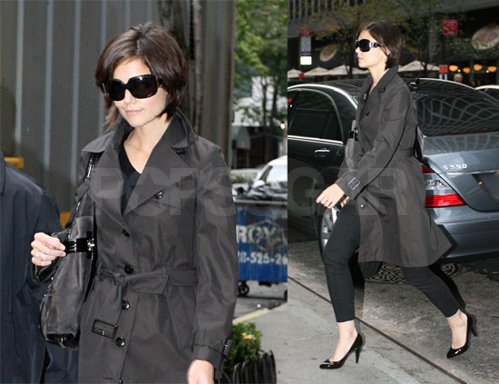 Katie Holmes Dresses Black and Black for NYC Katie Holmes Dresses Black and Black for NYC