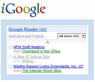 Geek Tip: Add Google Reader to Your iGoogle Page Geek Tip: Add Google Reader to Your iGoogle Page