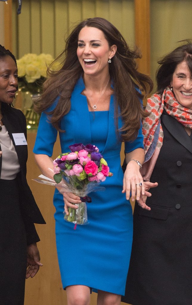 Kate Middleton in Blue LK Bennett Dress in London | POPSUGAR Celebrity