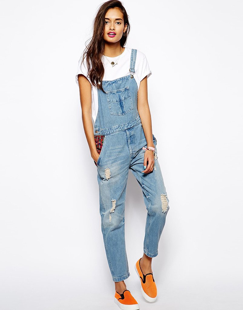 Native Rose patchwork denim overalls ($141) | You WILL Want a Pair of ...