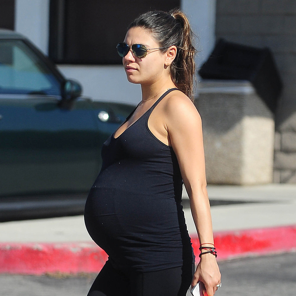 Pregnant Mila Kunis Goes to Prenatal Yoga Class | POPSUGAR Celebrity
