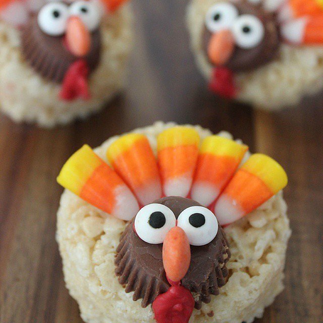 Turkey Rice Krispies Treats | 29 Gobble-Worthy Thanksgiving-Themed ...