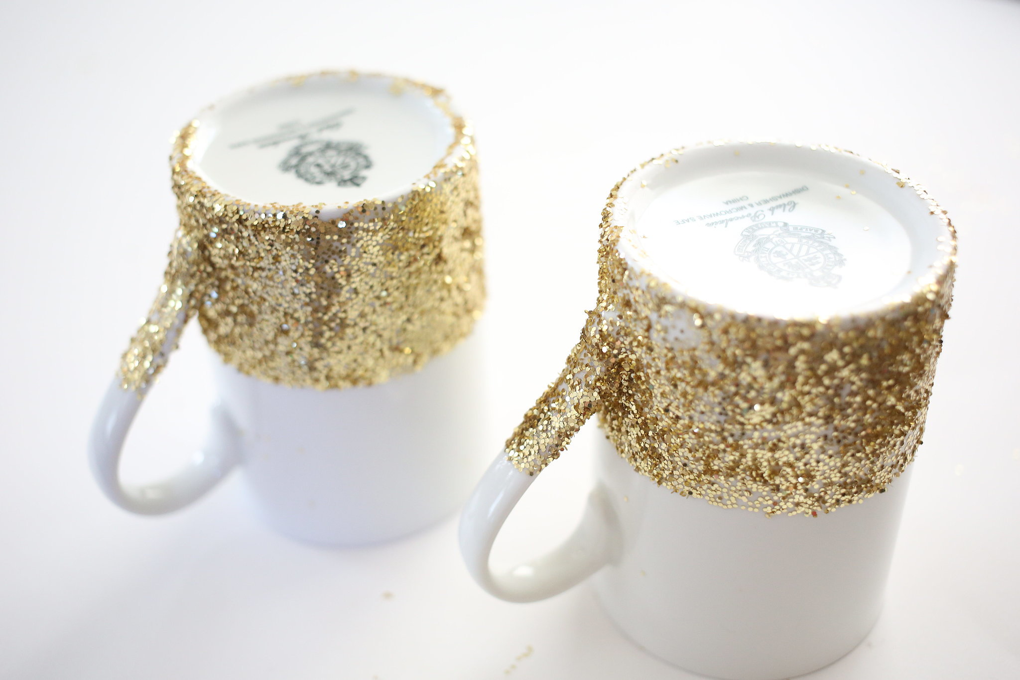 Diy Dishwasher Safe Glitter Dipped Mugs Popsugar Smart Living