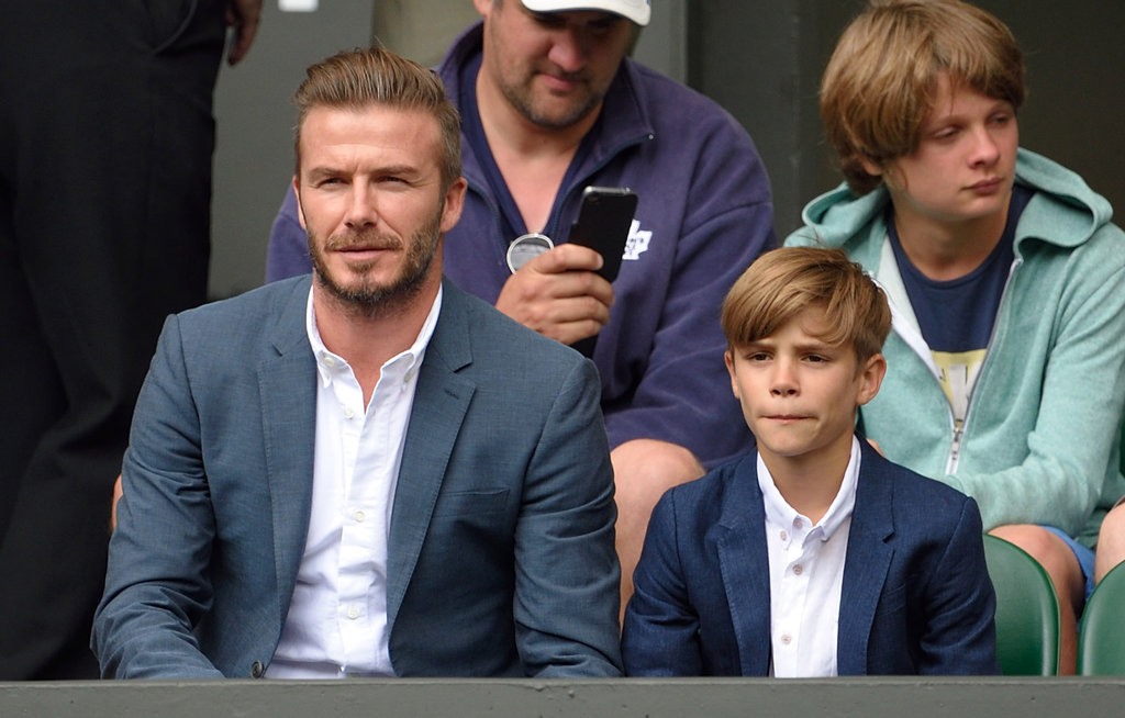 Pictures of David Beckham With Son Romeo at 2015 Wimbledon | POPSUGAR ...