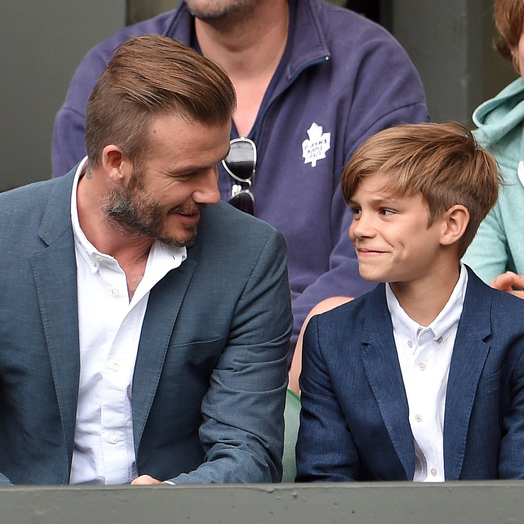 Pictures of David Beckham With Son Romeo at 2015 Wimbledon | POPSUGAR ...