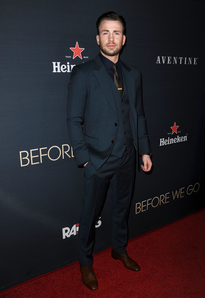 Chris Evans at LA Before We Go Premiere 2015 | Pictures | POPSUGAR ...