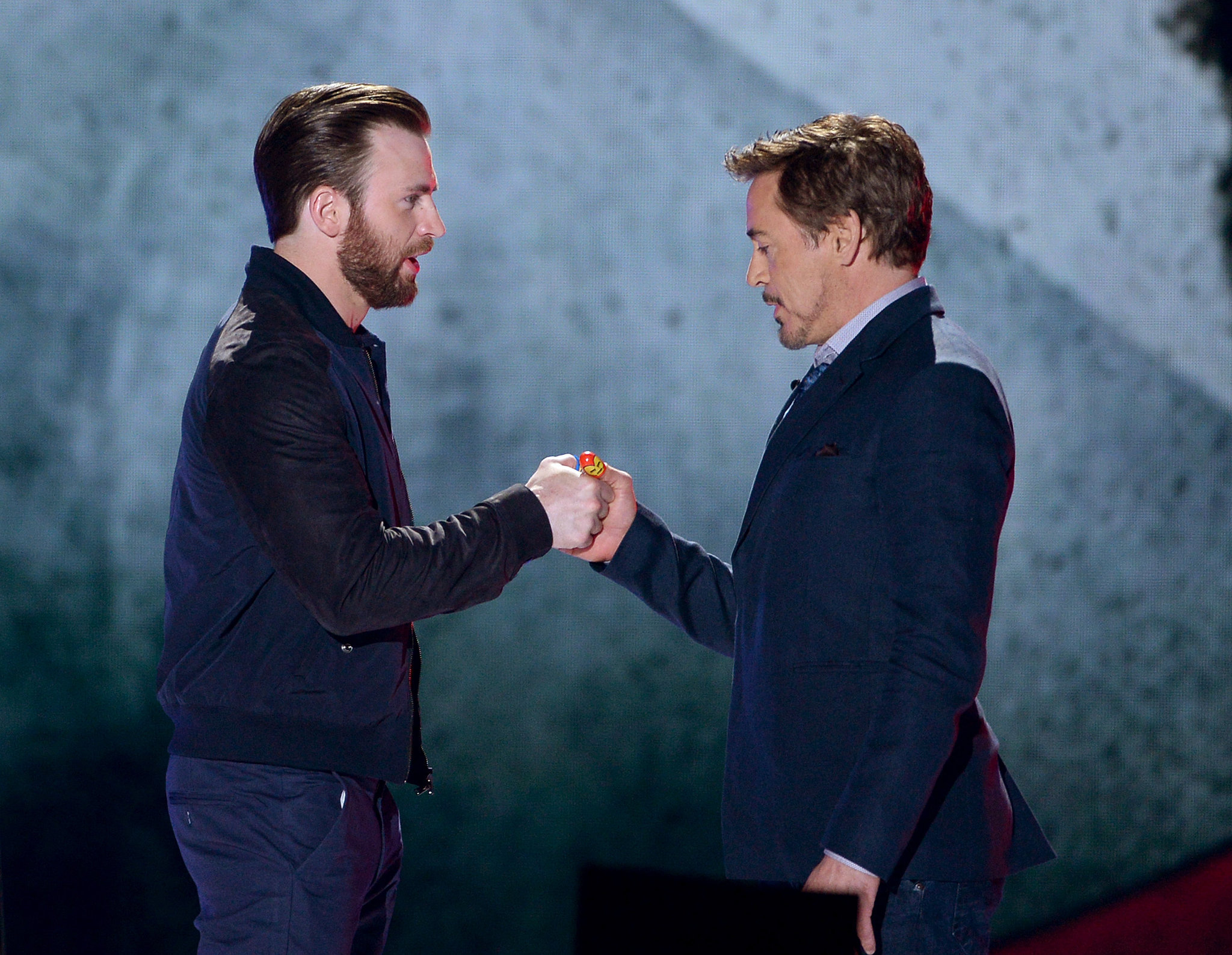 Pictured: Robert Downey Jr. and Chris Evans | The 21 Best Moments From ...