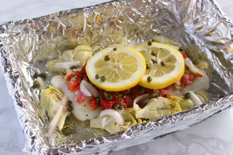 Baked halibut deals in foil