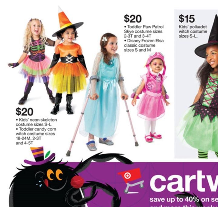 Target Ad For Halloween Costumes Features Girl With Crutches POPSUGAR