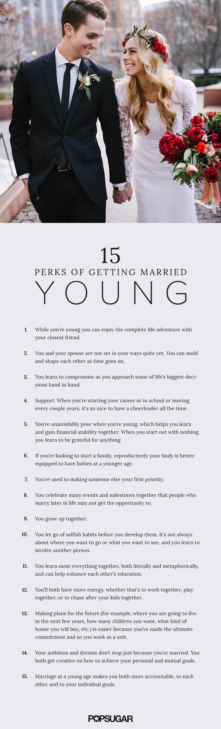 Benefits Of Getting Married Young Popsugar Love And Sex