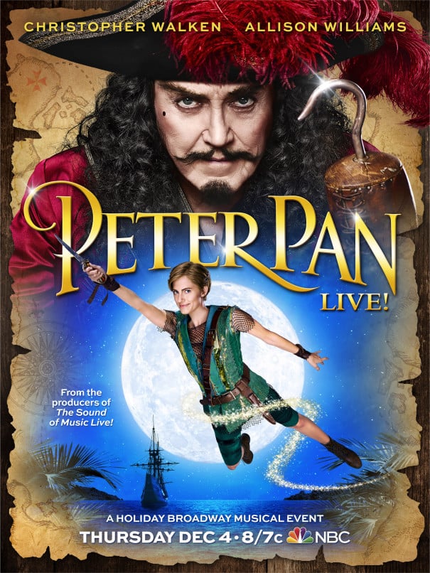Peter Pan Live Poster With Christopher Walken and Allison Williams