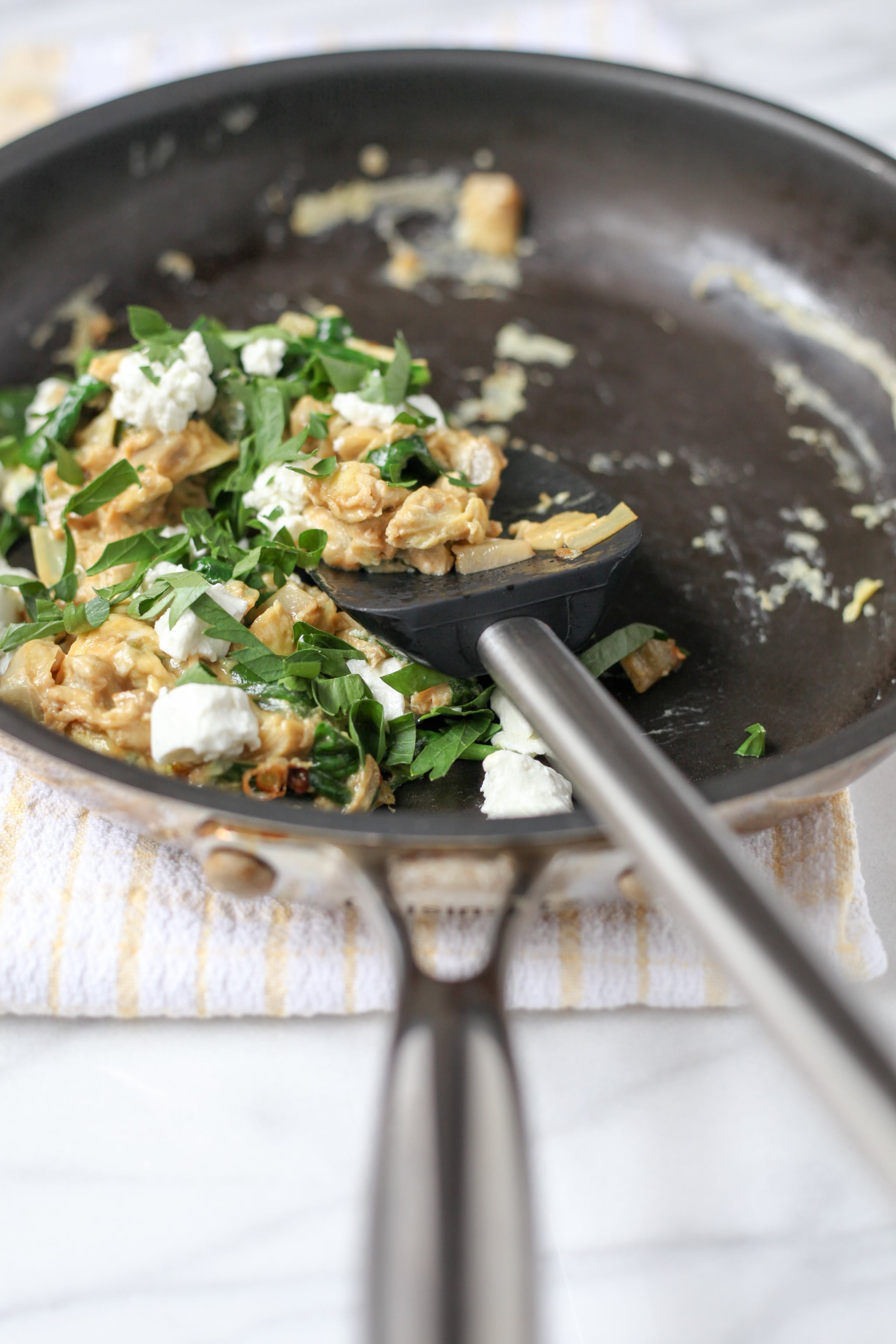 Scrambled Eggs With Spinach and Artichokes POPSUGAR Food