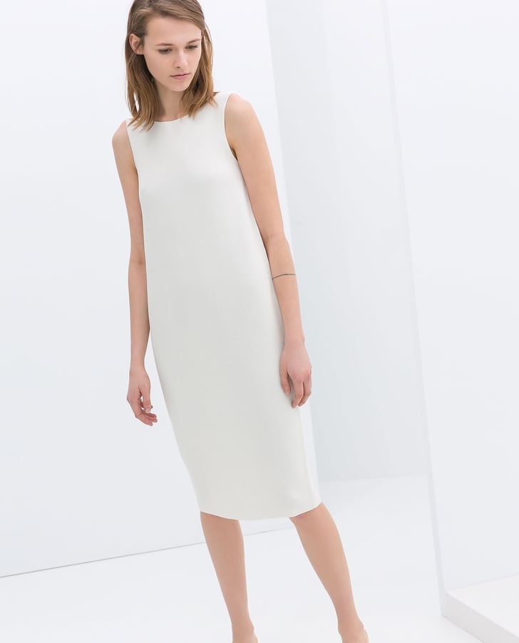 Zara Sleeveless White Shift Dress ($80) | The 12 Best Things at Zara ...