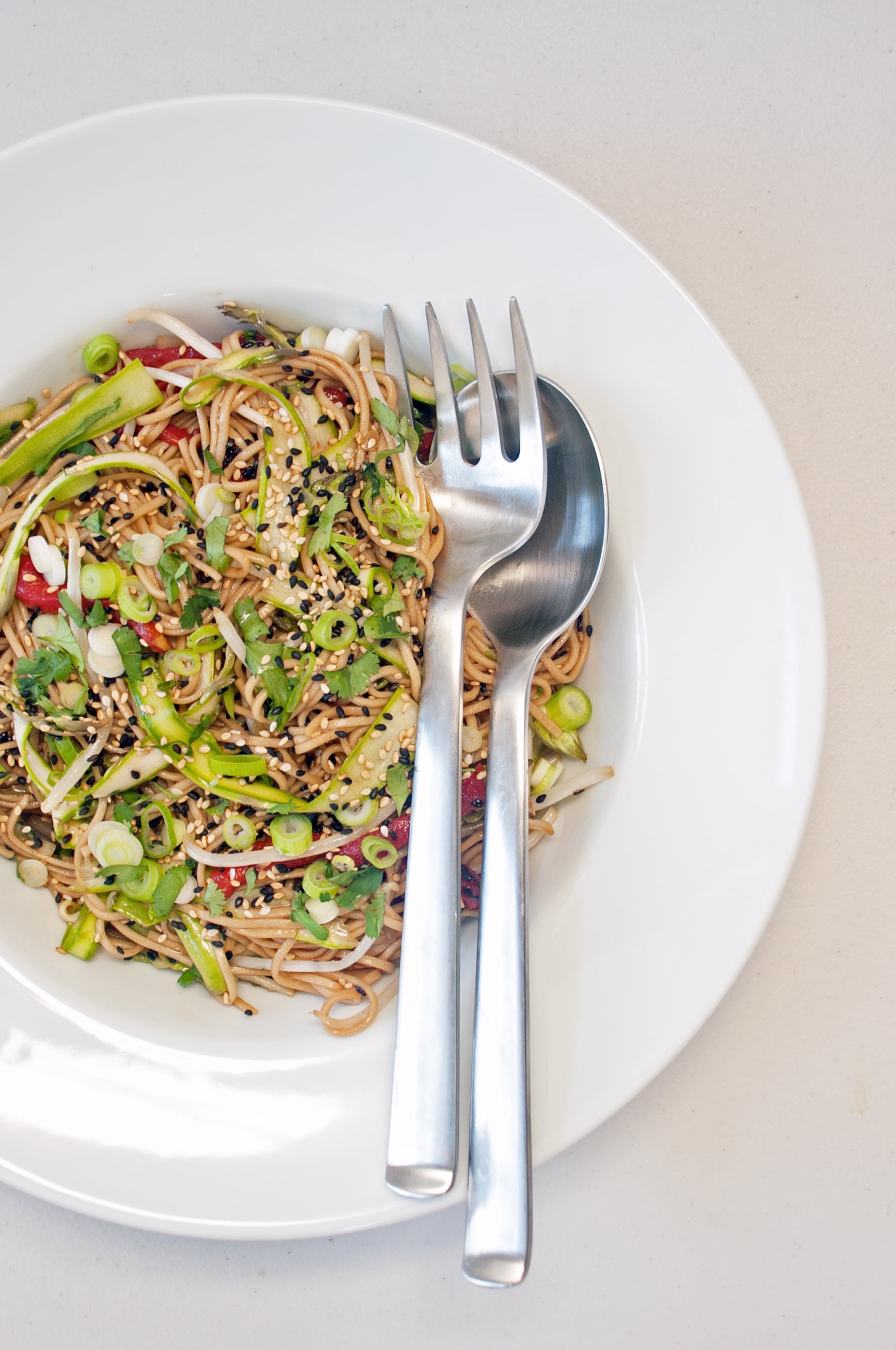 Sesame-Ginger Soba Noodle Salad With Ribboned Asparagus | POPSUGAR Food