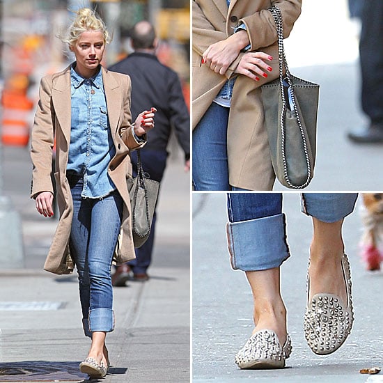 Amber Heard Studded Loafers by Jeffrey Campbell | POPSUGAR Fashion